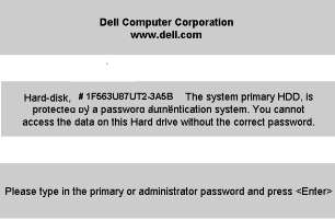 Dell 3A5B HDD password