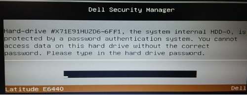 Dell 6FF1 HDD password